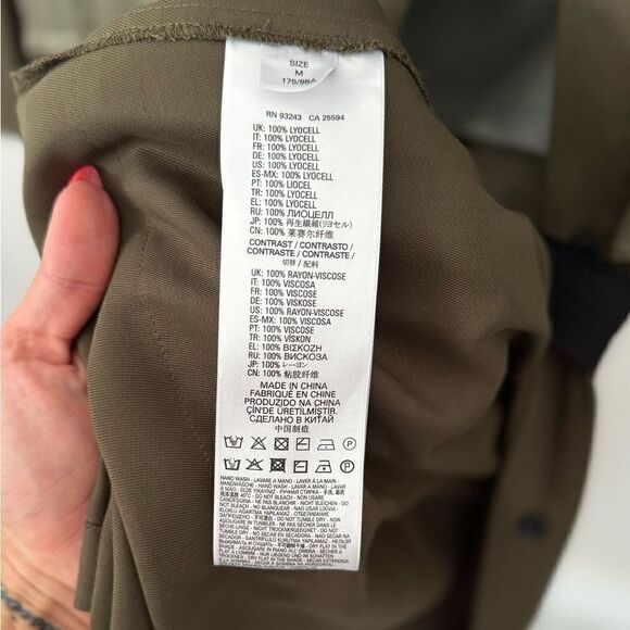 ⭕️ DIESEL Dress Olive green Satin Medium - Picture 9 of 11